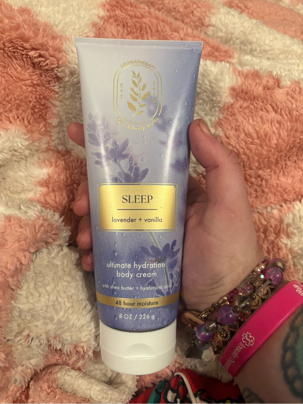 Bath & Body Works Sleep Lavender + Vanilla Body Cream - Lavender & Gold